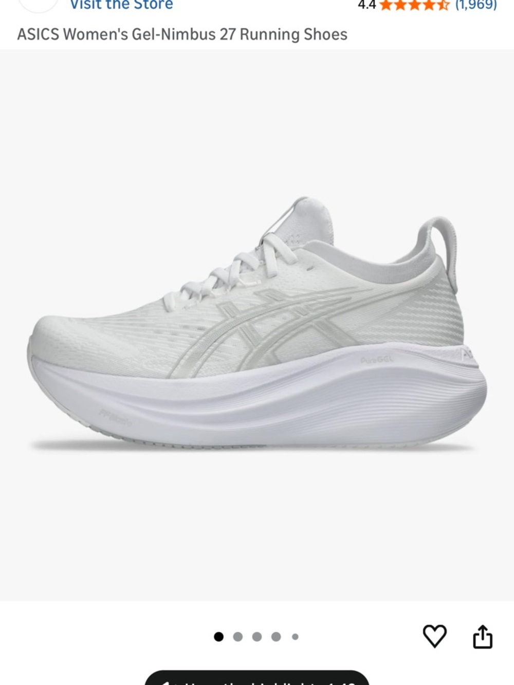 ASICS Women's Gel-Nimbus 27 Running Shoes - Picture 8 of 8